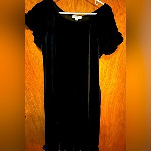 umgee black velvet dress small